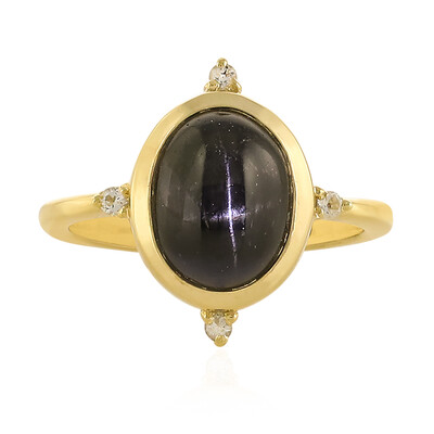 Bague en argent et Diopside étoilé d'Inde