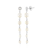 Boucles d'oreilles en argent et Perle de culture d'eau douce