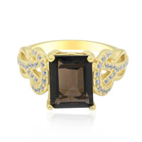 Bague en argent et Quartz fumé