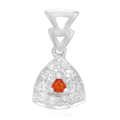 Pendentif en argent et Opale de feu impériale du Jalisco