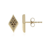 Boucles d'oreilles en or et Diamant chocolat I2