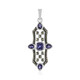 Pendentif en argent et Iolite de Ceylan