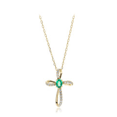 Collier en or et Emeraude de Zambie (CIRARI)