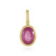 Pendentif en argent et Saphir rose de Madagascar