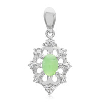 Pendentif en argent et Chrysoprase impériale
