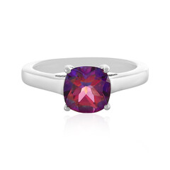 Bague en argent et Topaze mystique pourpre