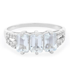 Bague en argent et Aigue-marine