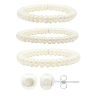Parure en argent et Perle de culture d'eau douce (TPC)