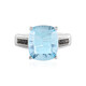 Bague en argent et Topaze bleu ciel