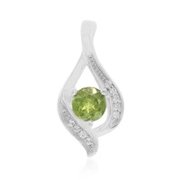 Pendentif en argent et Grenat démantoïde de Namibie