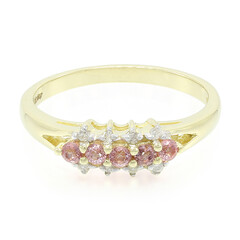 Bague en or et Saphir Padparadscha non chauffé
