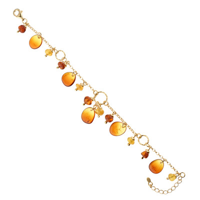 Bracelet en argent et Ambre de la Baltique Lever du soleil (dagen)
