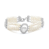 Bracelet en argent et Topaze blanche