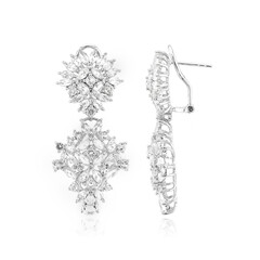 Boucles d'oreilles en argent et Topaze blanche