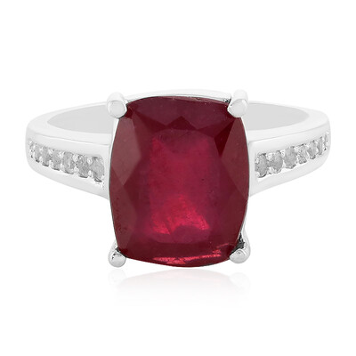 Bague en argent et Rubis de Madagascar
