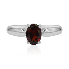 Bague en argent et Grenat du Mozambique