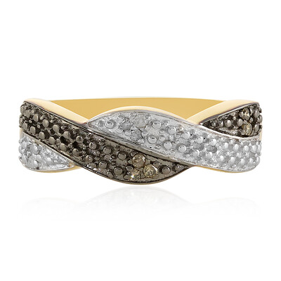 Bague en argent et Diamant champagne I3