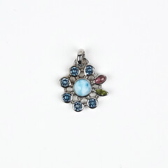 Pendentif en argent et Larimar