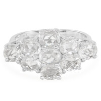 Bague en argent et Saphir blanc