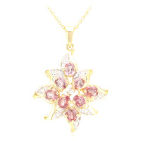 Collier en or et Saphir Padparadscha non chauffé (AMAYANI)