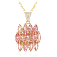 Collier en or et Saphir Padparadscha non chauffé (AMAYANI)