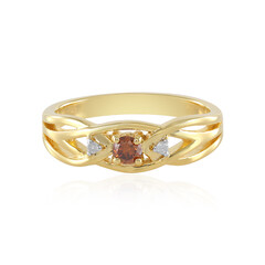 Bague en argent et Diamant rouge I3