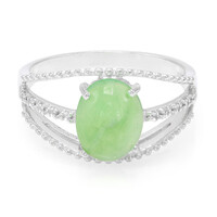 Bague en argent et Chrysoprase impériale