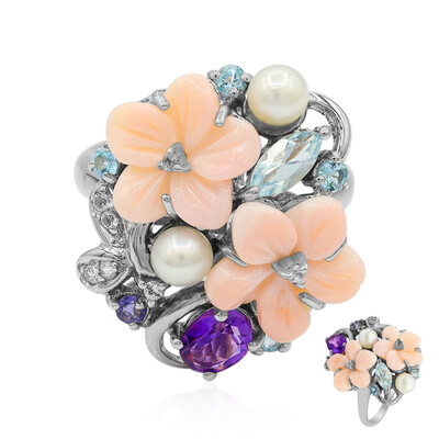 Bague en argent et Nacre