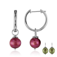 Boucles d'oreilles en argent et Perle de culture d'eau douce