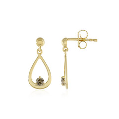 Boucles d'oreilles en argent et Diamant champagne I2