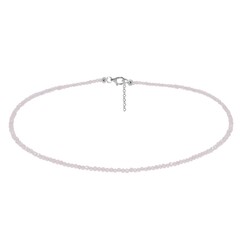 Collier en argent et Quartz rose