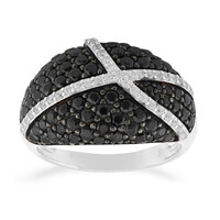 Bague en argent et Spinelle noir