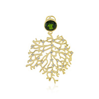 Pendentif en argent et Diopside de Russie