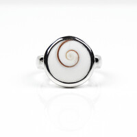 Bague en argent et Œil de Shiva
