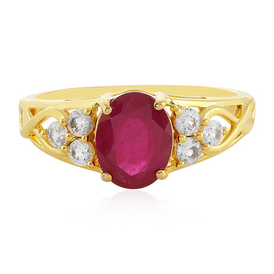 Bague en argent et Rubis de Madagascar