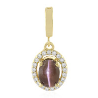 Pendentif en argent et Sillimanite œil-de-chat