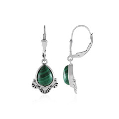 Boucles d'oreilles en argent et Malachite (Desert Chic)