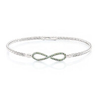 Bracelet en argent et Diamant vert