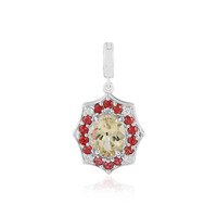Pendentif en argent et Béryl jaune