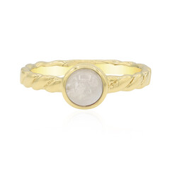 Bague en argent et Pierre de Lune arc-en-ciel