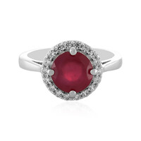 Bague en argent et Rubis de Madagascar