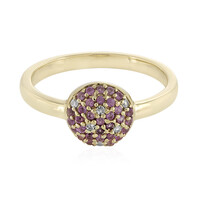 Bague en or et Saphir parme