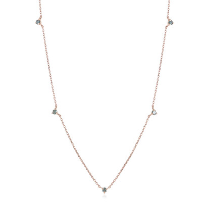 Collier en or et Diamant bleu ciel I2