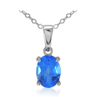 Collier en argent et Topaze Bleue Indigo