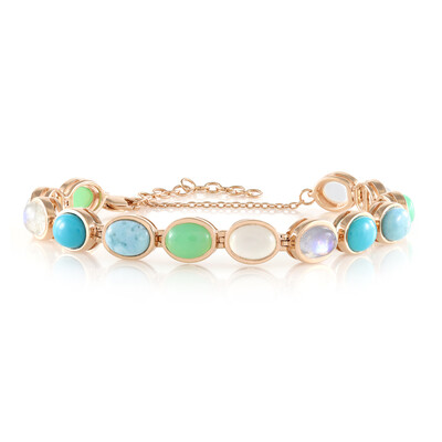 Bracelet en argent et Pierre de lune bleue (KM by Juwelo)