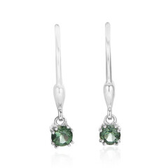 Boucles d'oreilles en argent et Apatite chromifère