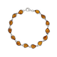 Bracelet en argent et Ambre baltique