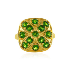 Bague en argent et Diopside de Russie