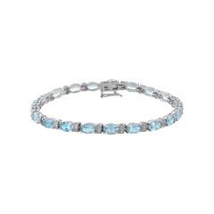 Bracelet en argent et Topaze bleu ciel