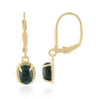Boucles d'oreilles en argent et Malachite